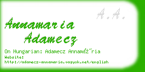 annamaria adamecz business card